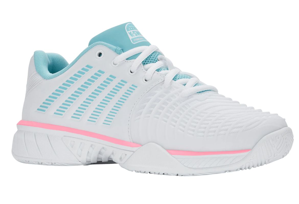 K-Swiss Express Light 3 Padel - white/soft neon blue/neon buble gum K-Swiss Express Light 3 Padel - white/soft neon blue/neon buble gum