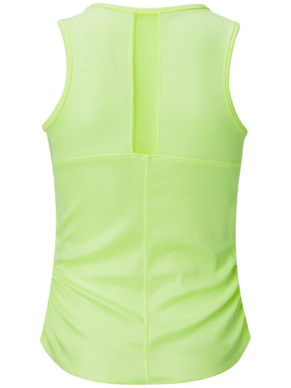 Lucky in Love Girls Eyelet Go Lightweight Rib Tank - orange frost