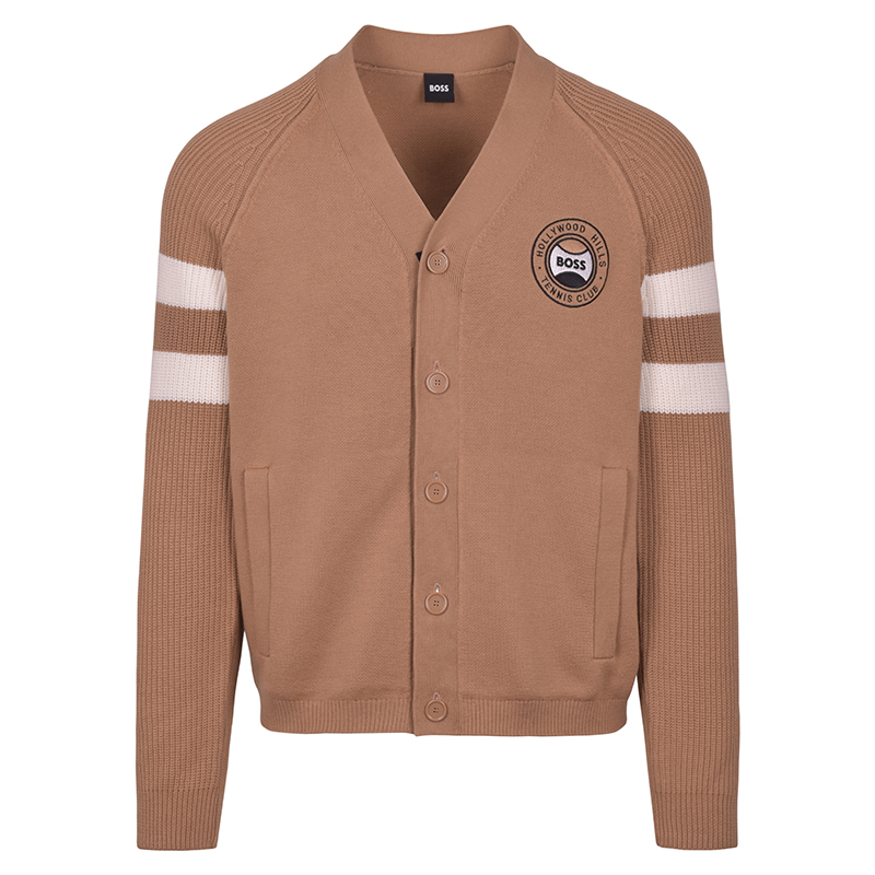 50486715-260-1 BOSS x Matteo Berrettini Granello Cardigan - medium beige
