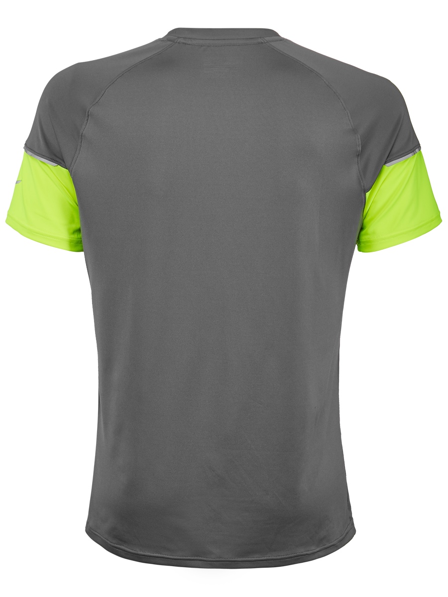 Mizuno Shadow Tee - castlerock/safety yellow