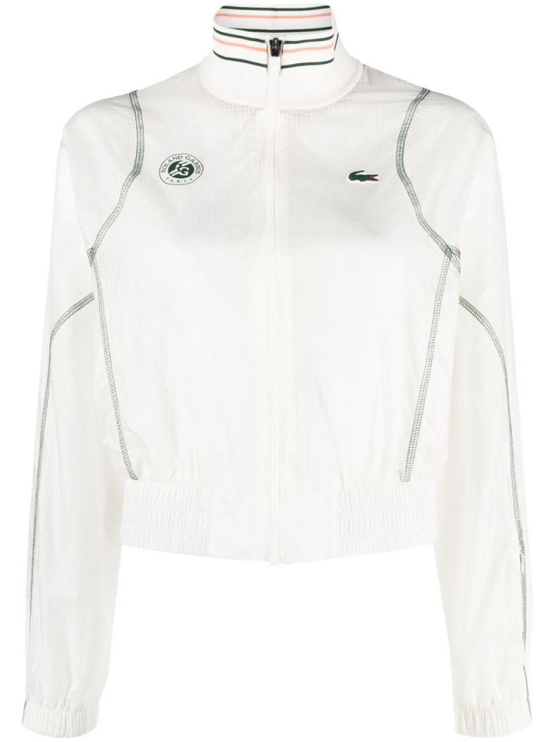 Lacoste Sport Roland Garros Edition Post-Match Cropped Jacket - white/green