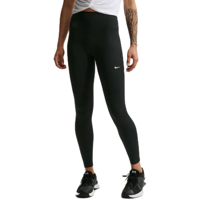 Nike One Seamless Front High Waisted Full Length - black/white Nike One Seamless Front High Waisted Full Length - black/white