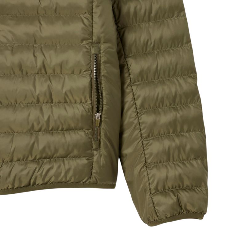 Lacoste Water-Repellent Quilted Puffed - khaki green