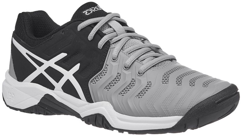 asics-gel-resolution-7-gs-mid-grey-black-white Asics Gel-Resolution 7 GS - mid grey/black/white