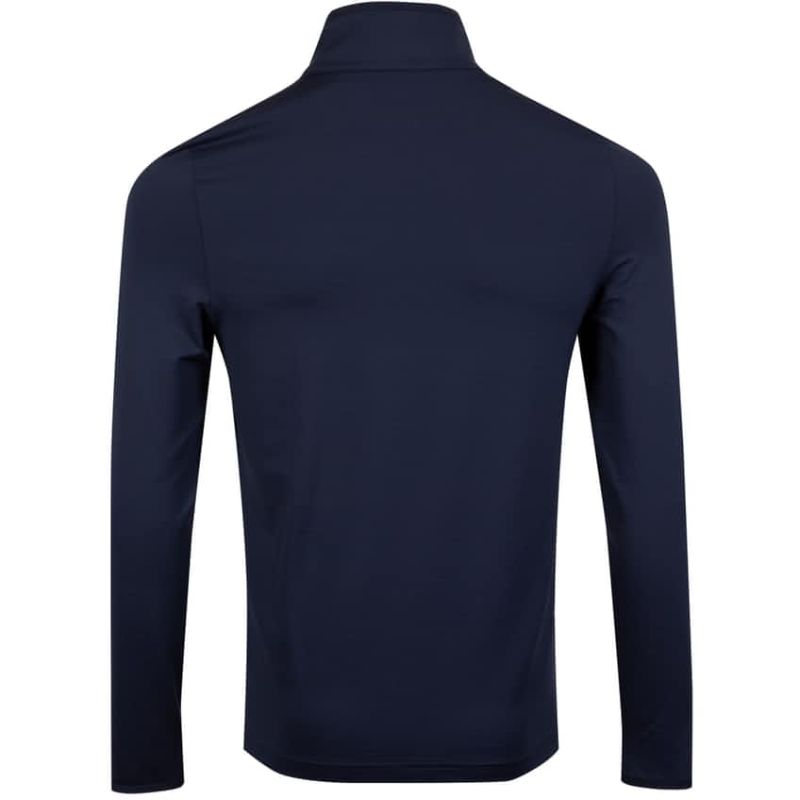 Lacoste Men's SPORT Stretch Zippered Collar Sweatshirt - navy blue