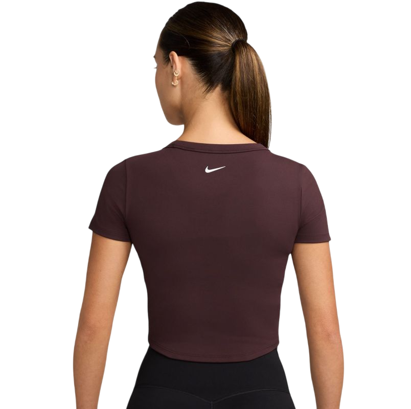 Nike One Fitted Dri-Fit Short Sleeve - burgundy crush