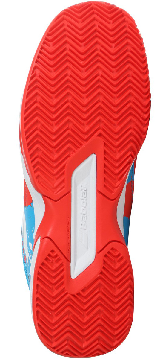 Babolat Pulsion Clay Junior - tomato red/blue aster