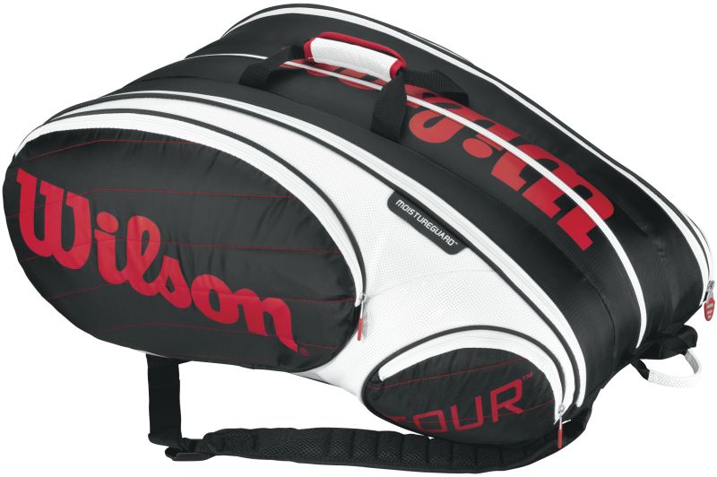 Wilson Tour 15 Pk Bag - black/white/red