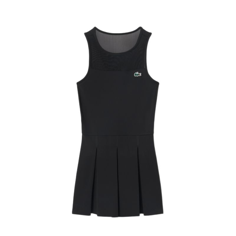 Damska sukienka Lacoste Dual Fabric Pleated Stretch Tennis - black