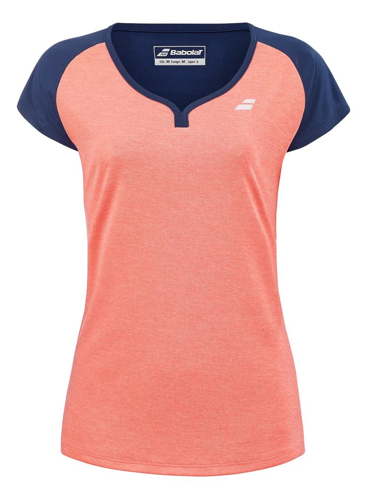 Babolat Play Cap Sleeve Top Women - fluo strike/estate blue Babolat Play Cap Sleeve Top Women - fluo strike/estate blue