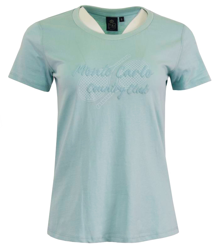Monte-Carlo Country Club Racquets Print - torquoise 