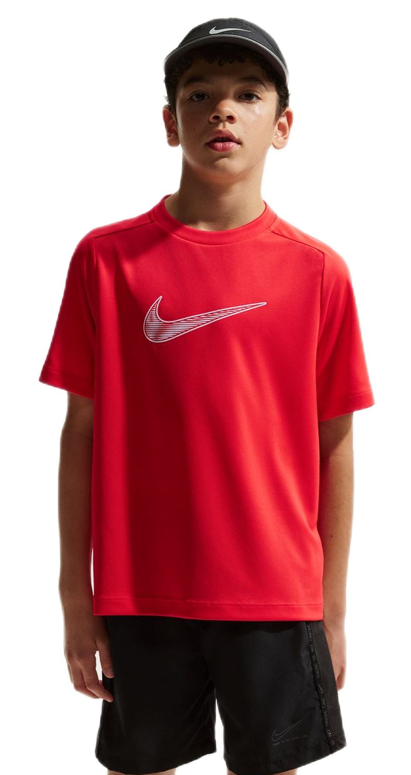 Nike Boys Dri-FIT Multi Short Sleeve - light crimson/white Nike Boys Dri-FIT Multi Short Sleeve - light crimson/white