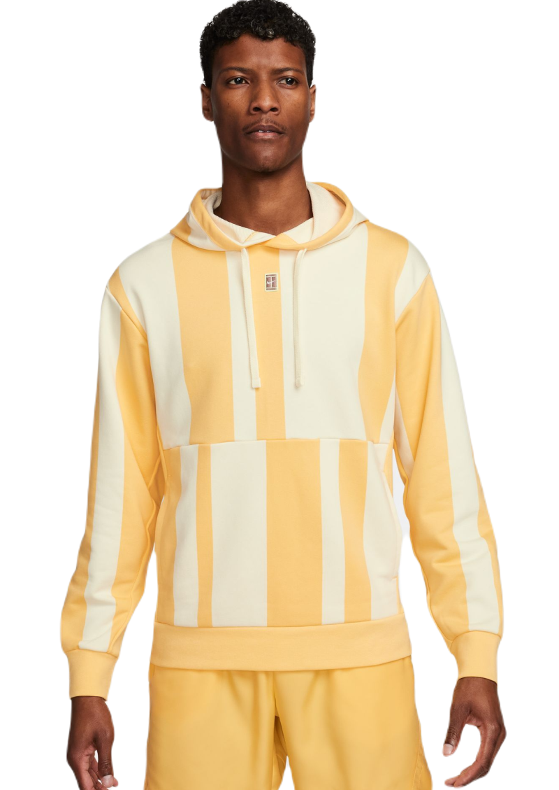 Nike Court Heritage Dri-Fit Fleece Tennis Hoodie - topaz gold/coconut milk