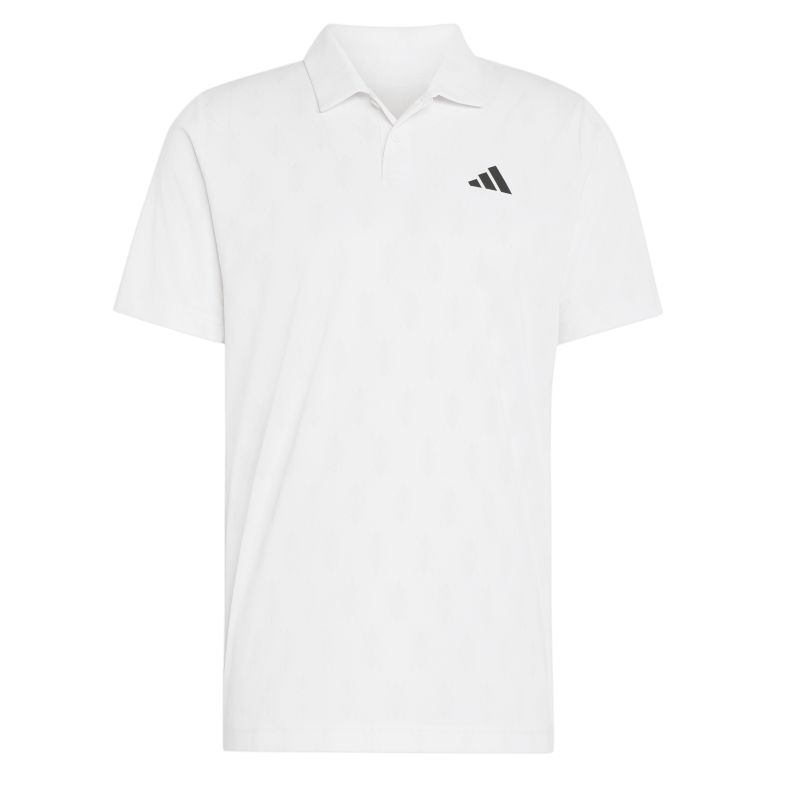 Męskie polo tenisowe Adidas Club Climacool Graphic - white/dash grey