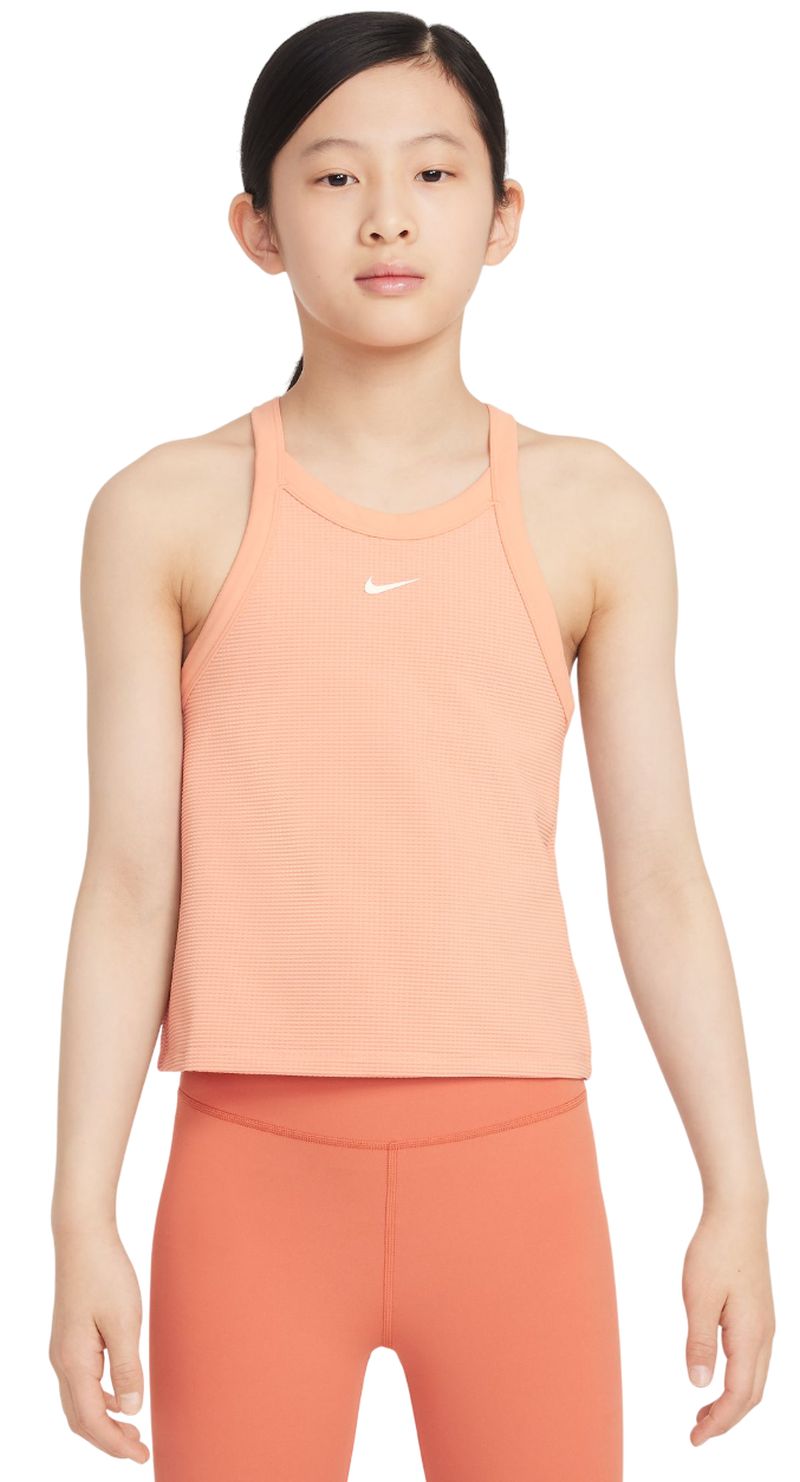 Nike Girls High-Neck Tank - apricot agate/white