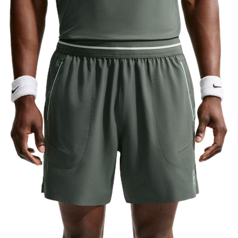 Nike Court Advantage Dri-Fit 6in Tennis - camo green/cucumber calm