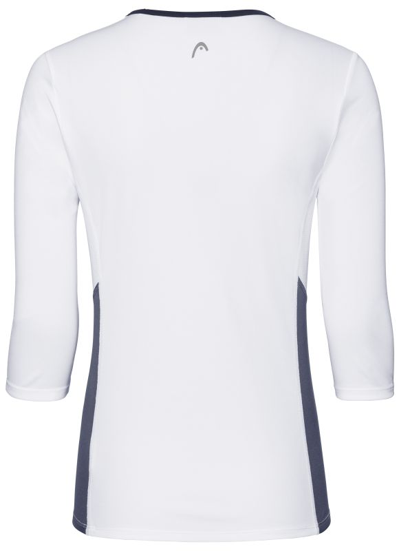 head-club-tech-3-4-shirt-w-white-dark-blue-1 Head Club Tech 3/4 Shirt W - white/dark blue
