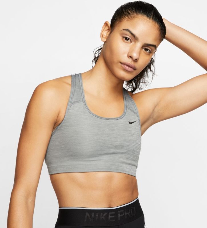 Nike Swoosh Bra Non Pad W - smoke grey/heather/black
