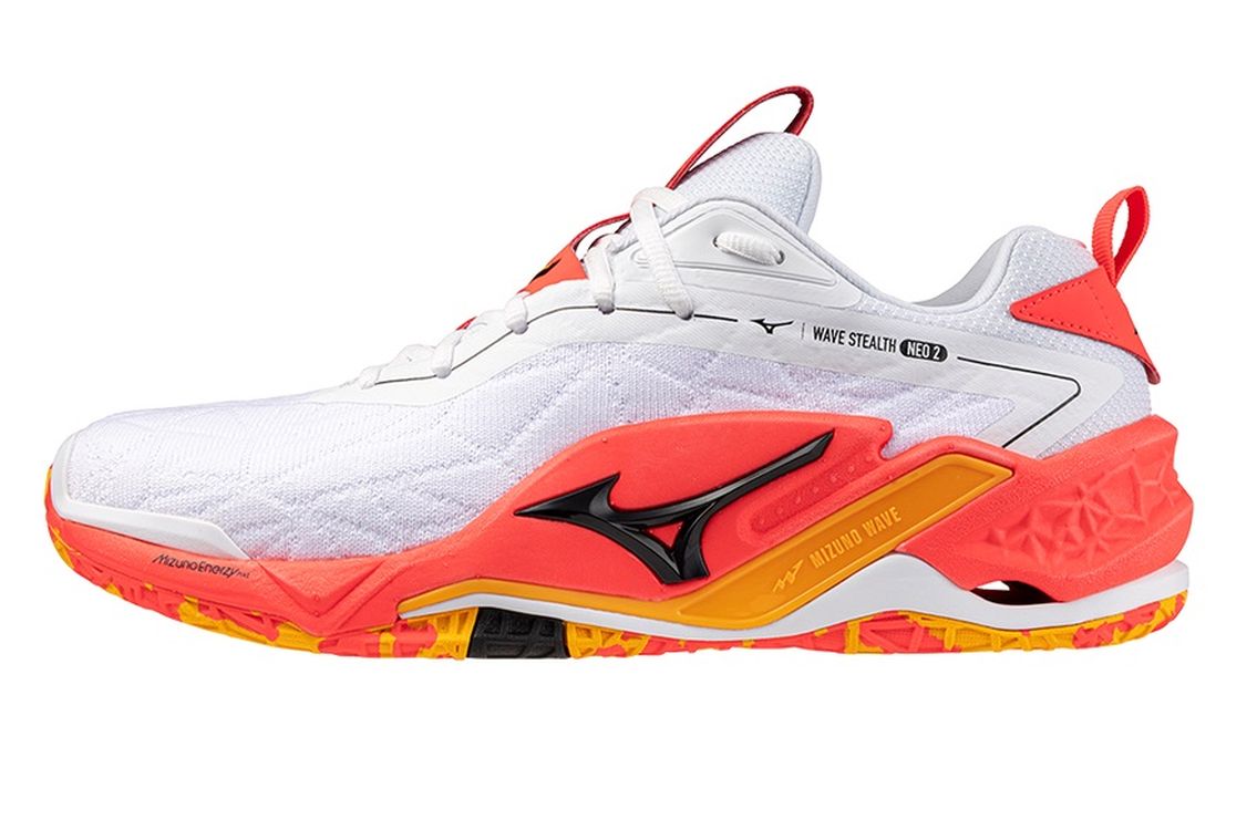 Mizuno Wave Stealth Neo 2 - white/fiery coral 2/citrus