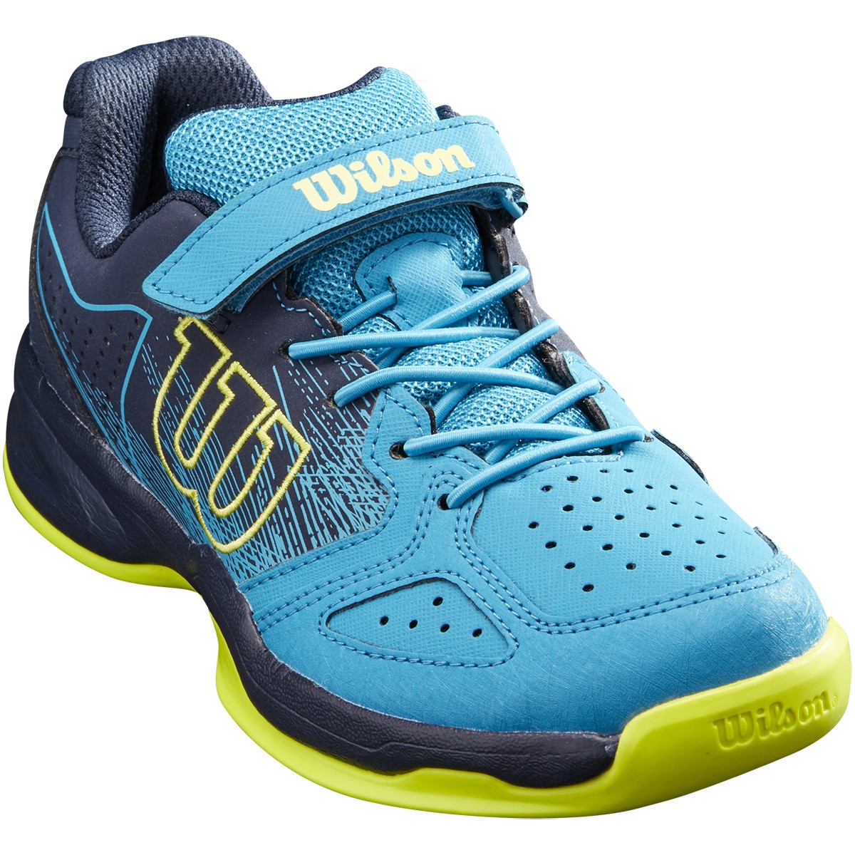 Wilson Kaos K Junior - barrier reef/navy blazer/lime