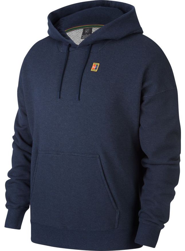 Nike Court Fleece Hoodie Heritage - obsidian/heather