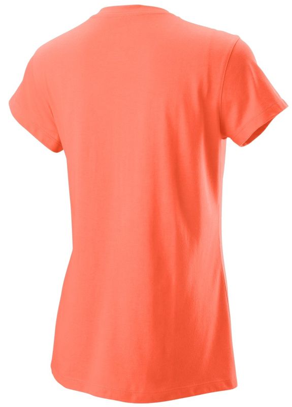 wilson-w-script-tech-tee-ii-peach-echo-2 Wilson W Script Tech Tee II - peach echo