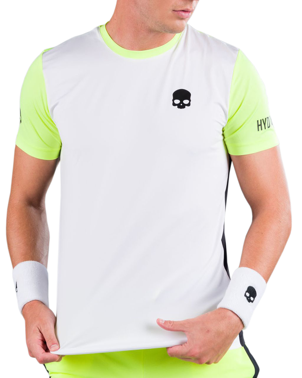 Hydrogen Padel Team Tech Tee Man - white/yellow fluo
