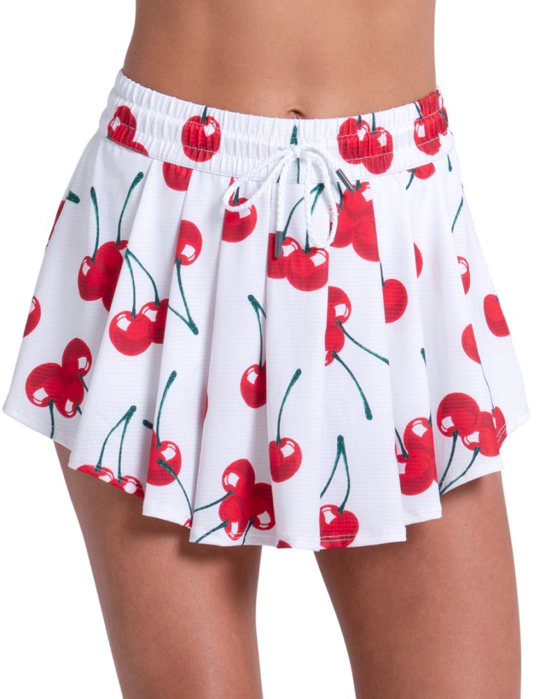 Lucky in Love High Waist Cherries On Top - white 
