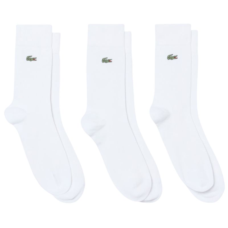 Skarpety Lacoste Signature 3P - white