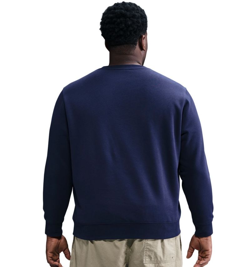 Nike Club Fleece Crew - obsidian/white