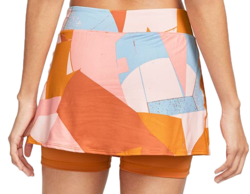 Nike Court Victory Women's Printed Tennis Skirt - hot curry/white