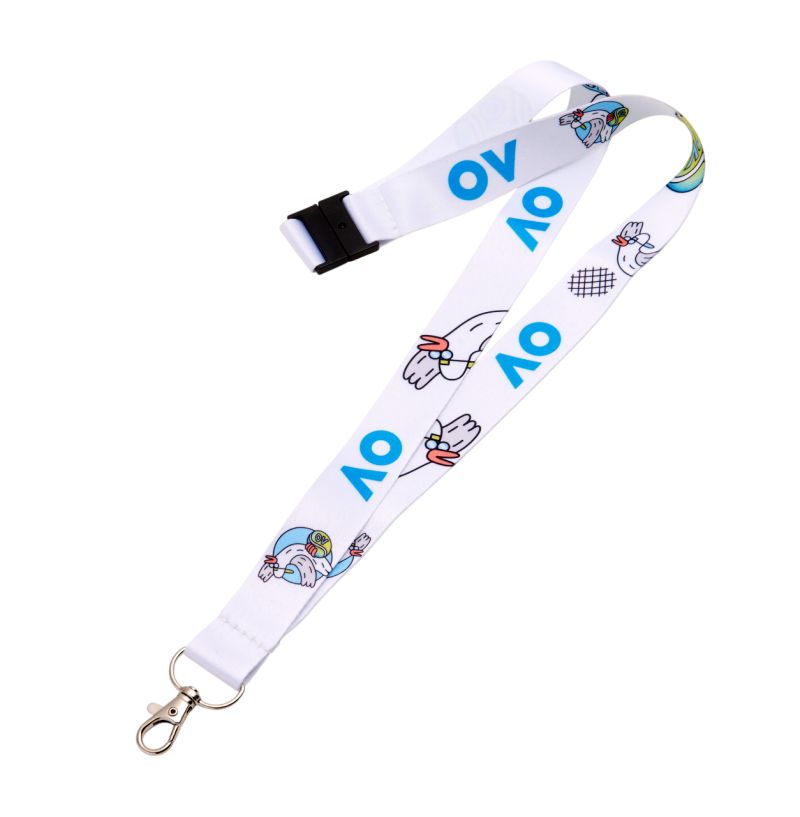 AOSEAGULLLAN-front Australian Open Seagull Lanyard