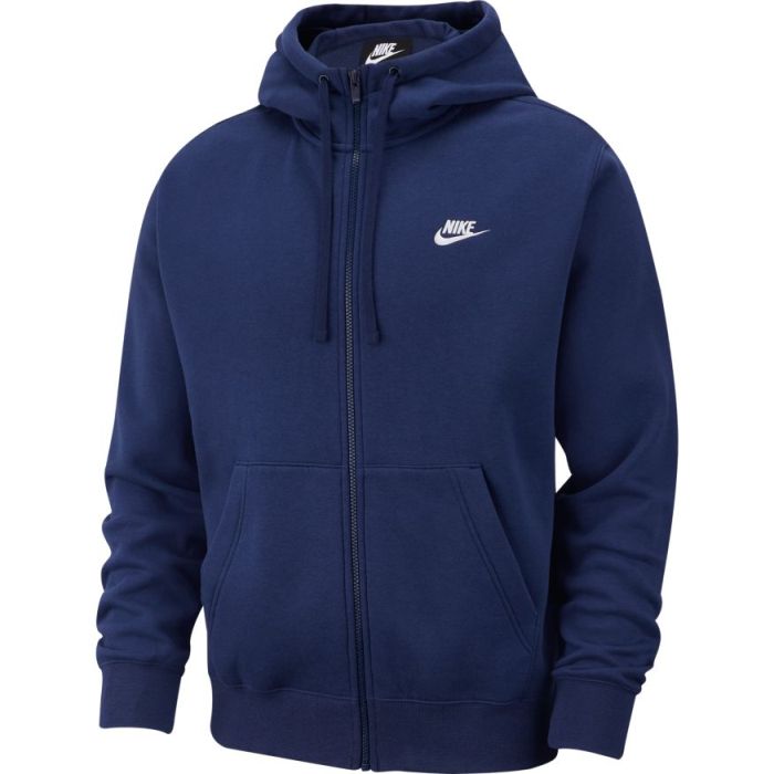 Nike Swoosh M Club Hoodie FZ BB - midnight navy/midnight navy/white
