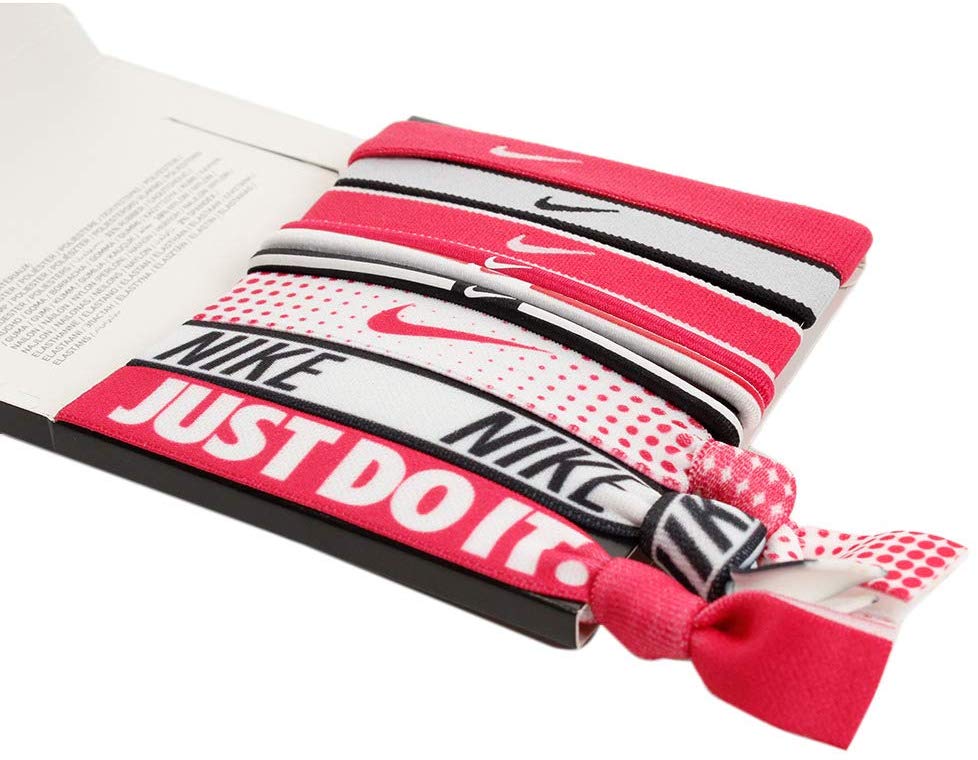 Nike Ponytail Holders 9Pk - rush pink/black/white