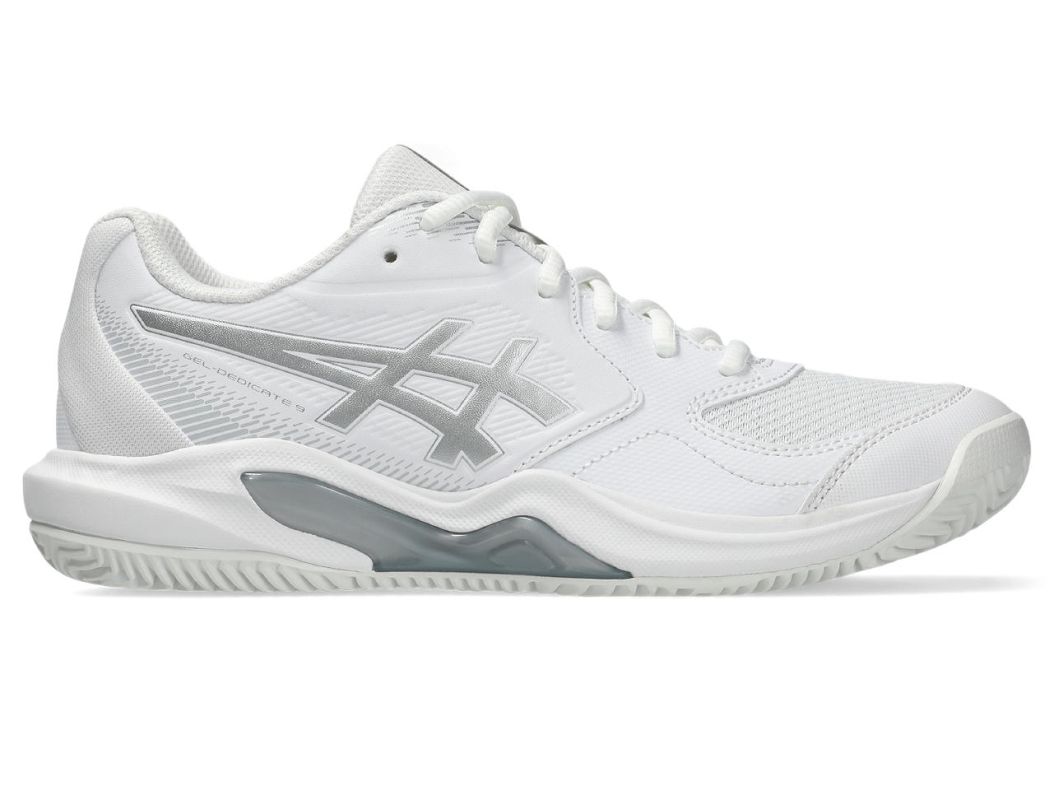 Damskie buty do padla Asics Gel-Dedicate 9 Clay - white/pure silver