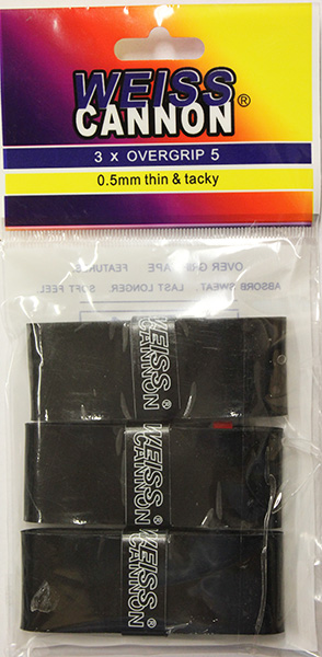 Weiss Cannon Mystery Overgrip 5 3P - black