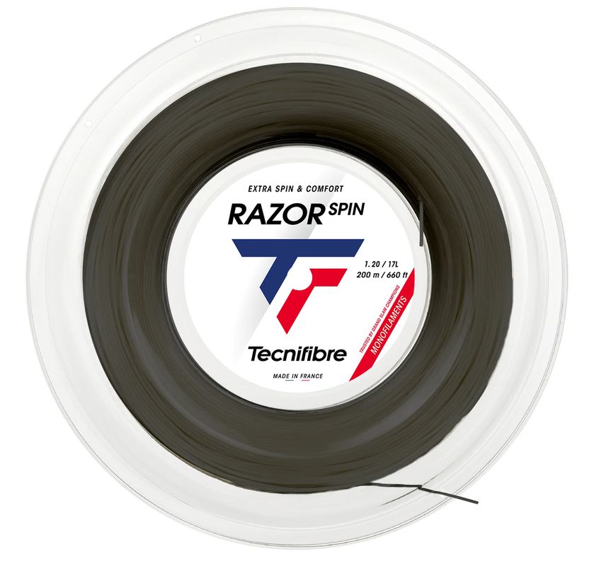 Naciąg tenisowy Tecnifibre Razor Spin (200 m) - carbon