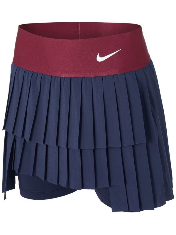 Nike Court Dri-Fit Advantage Skirt Pleated W - obsidian/dark beetroot/white