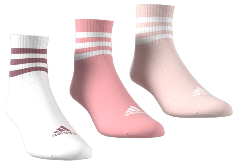 Adidas 3-Stripes Cushioned Sportswear Mid-Cut Crew Socks