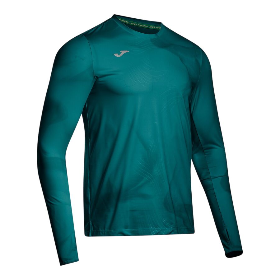 Męski T-Shirt tenisowy Joma R-Night Long Sleeve - turquoise