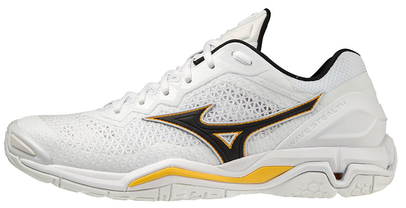 Mizuno Wave Stealth V - white/black/lemon chrome