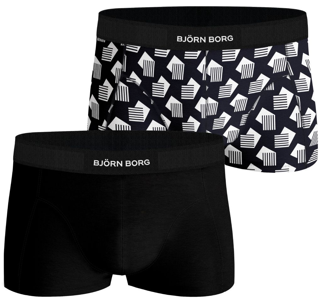10000802_MP003_1 Björn Borg Core Trunk 2P - black/print