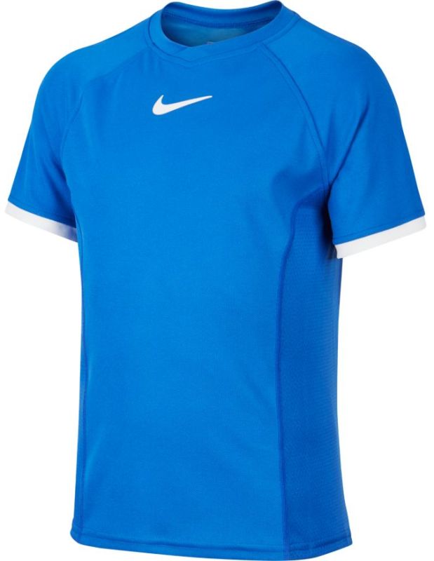 Nike Court Dry Top SS B - game royal/game royal/white/white