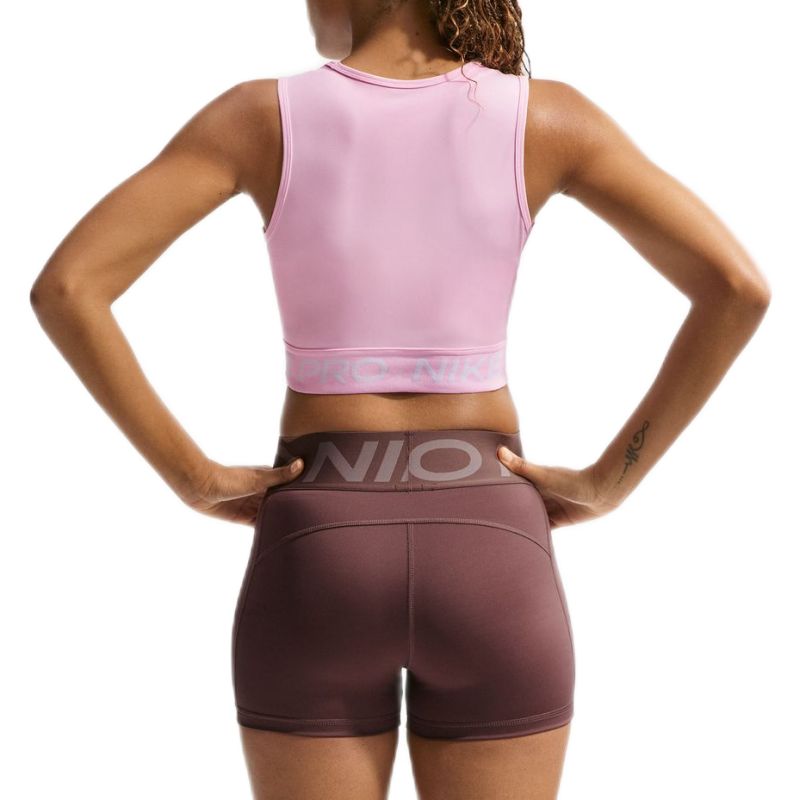 Nike Pro Dri-Fit Cropped Tank - pink foam/white