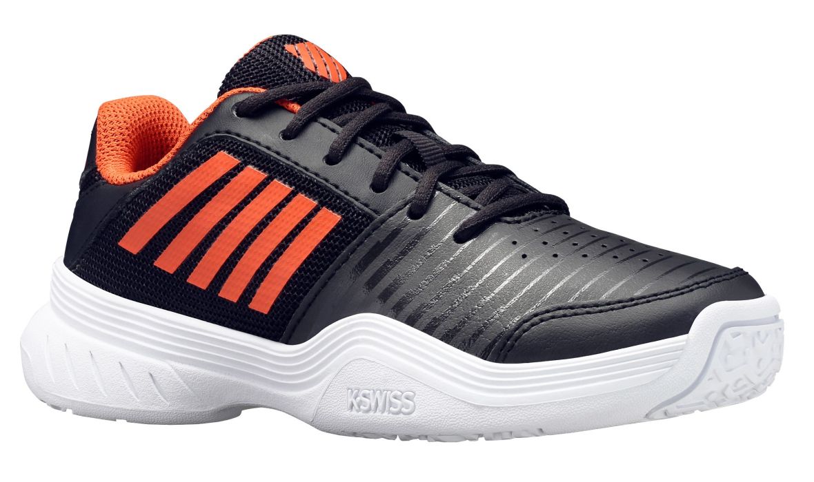 K-Swiss Court Express Omni - jet black/spicy orange/white