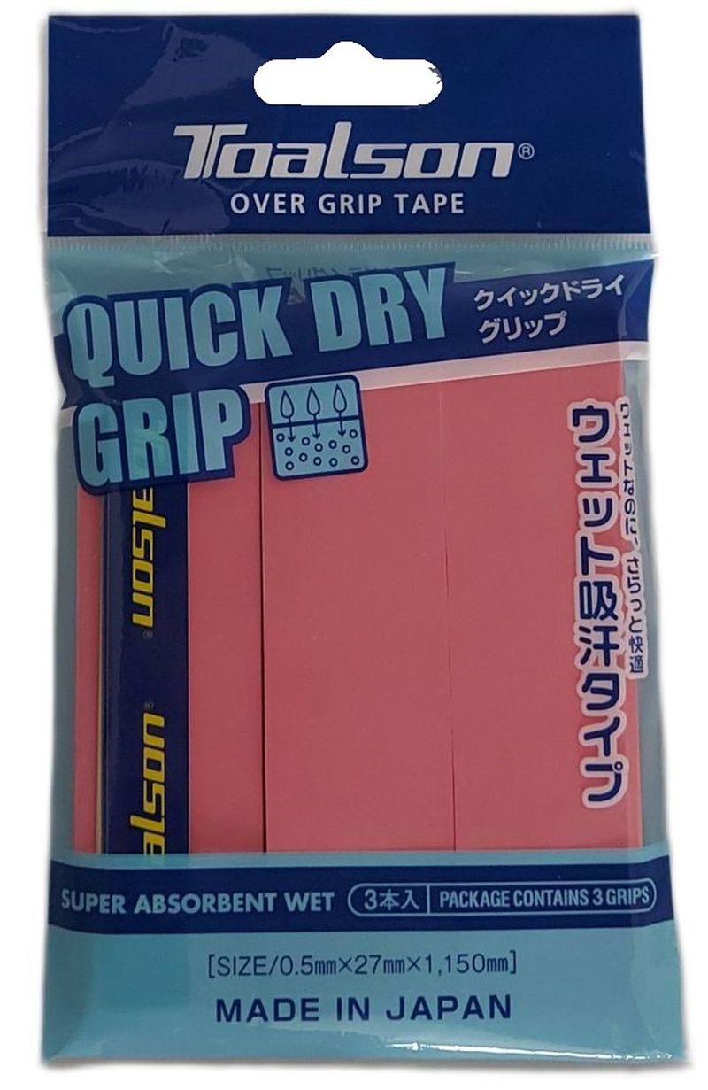 Toalson Quick Dry Over Grip 3P - pink