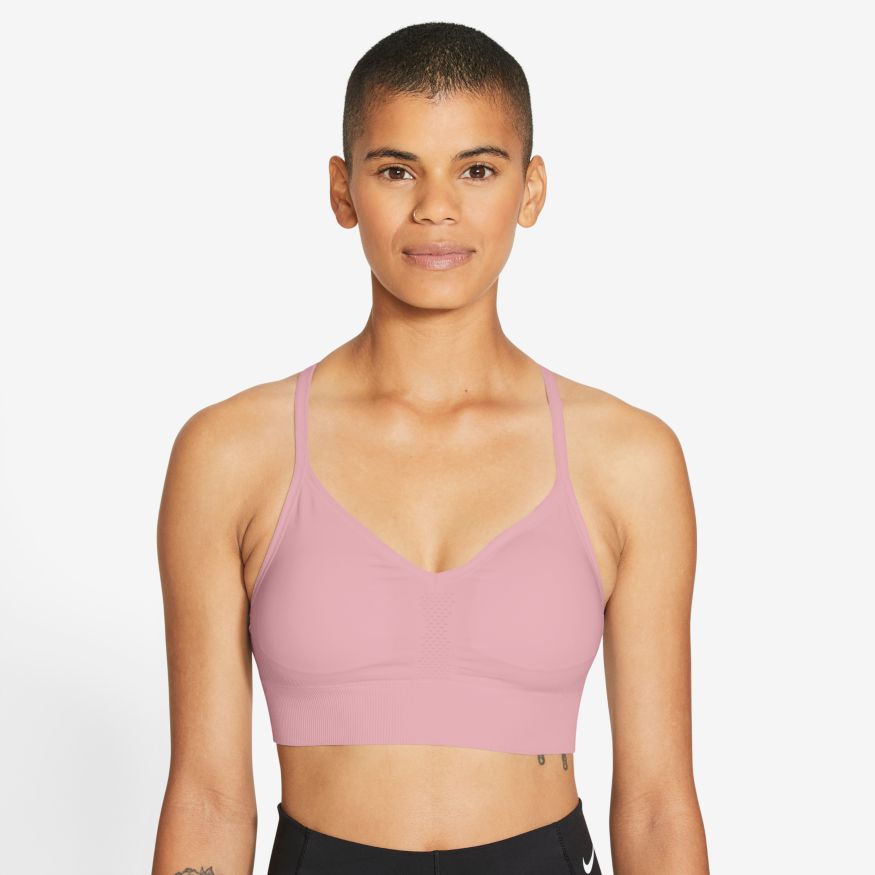 Nike Indy Seamless Bra - pink glaze/white