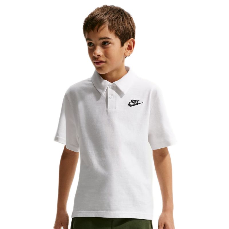 Koszulka chłopięca Nike Kids Sportswear Club Knit Short Sleeve - white/black