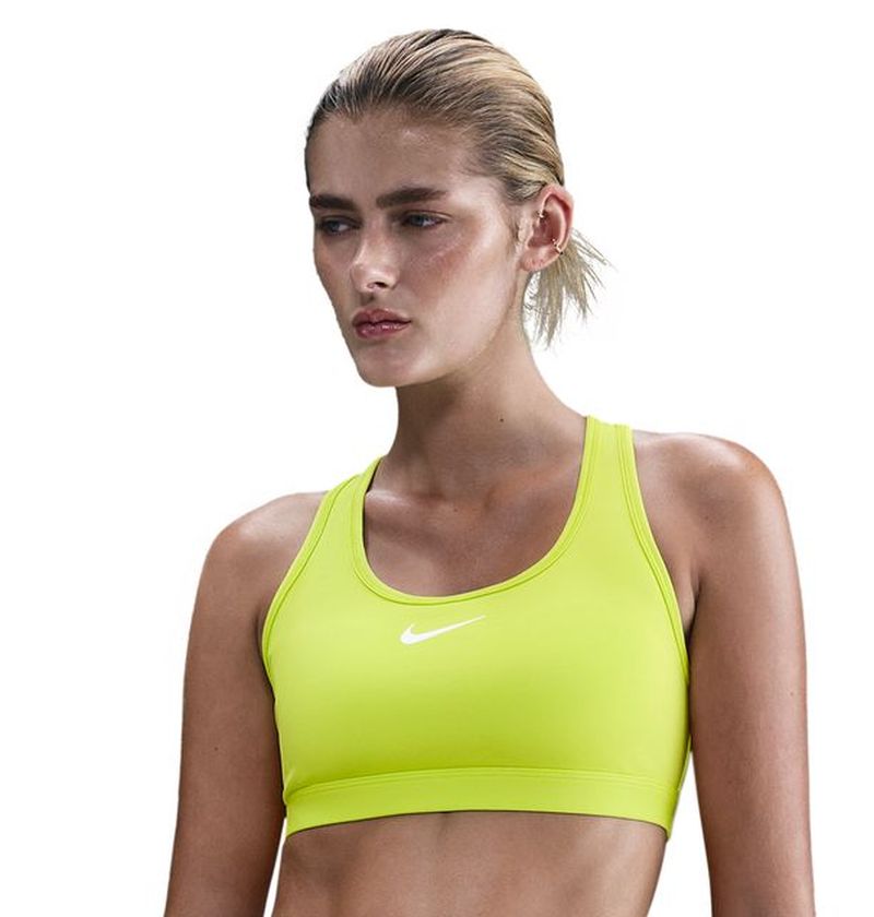 Nike Swoosh Medium Support Non-Padded Sports - cyber/white