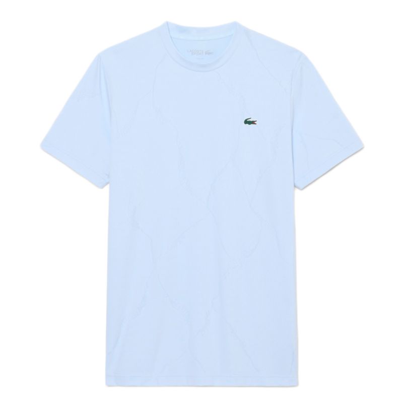 Męski t-shirt Lacoste Ultra Dry Crocodile Jacquard Tennis - sugared blue